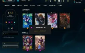 Diamante 2 com TODOS os champs e 168 Skins ( JG / ADC )