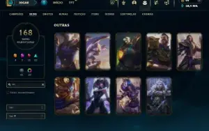 Diamante 2 com TODOS os champs e 168 Skins ( JG / ADC )