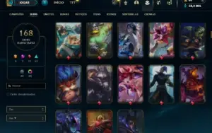 Diamante 2 com TODOS os champs e 168 Skins ( JG / ADC )