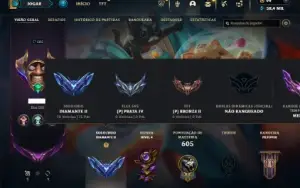 Diamante 2 com TODOS os champs e 168 Skins ( JG / ADC )