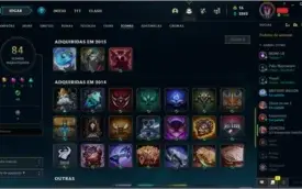 Conta League of Legends - Ícones 2014, Skins e 128 Champs