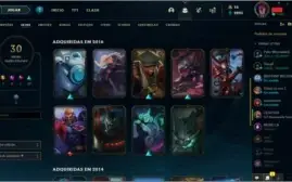 Conta League of Legends - Ícones 2014, Skins e 128 Champs