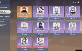 GENSHIN IMPACT - AR55, 13T5, Shogun + Bis, Kazuha + Bis