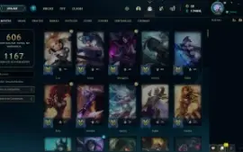 Conta League of Legends com mais de 500 skins
