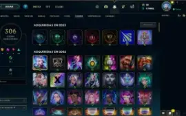 Conta League of Legends com mais de 500 skins
