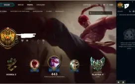 Conta League of Legends 107 CHAMP's , PLATINA V