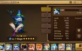 Reroll Summoners War lvl10 com Mage Water - Nana