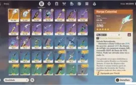 CONTA GENSHIN AR44 - KLEE C1 + JEAN + DUAS ARMAS 5*