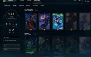 CONTA COM TODOS CAMPEOES E 241SKINS.