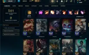 Unranked com 95 Champs e 42 Skins