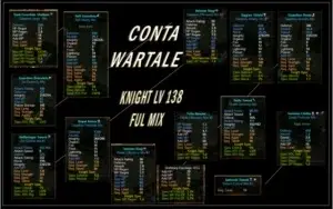 Conta Wartale Knight level 138 Ful Itens Mix