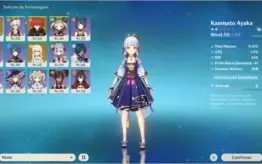 GENSHIN IMPACT CONTA COM AYAKA + DILUC + BENNETT C1 AR34