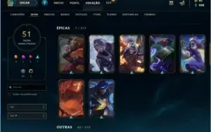 Conta League of Legends LVL 226 | Gold 4 26PDL