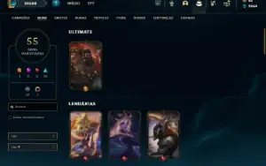 Platina 3 com 130 Champs e 55 Skins ( ADC / MID )