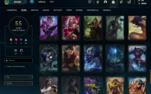 Platina 3 com 130 Champs e 55 Skins ( ADC / MID )