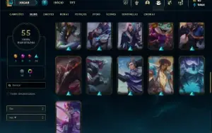 Platina 3 com 130 Champs e 55 Skins ( ADC / MID )