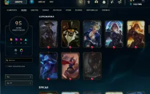 Prata 3 com TODOS os champs e 95 Skins ( ADC / SUP )