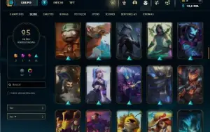 Prata 3 com TODOS os champs e 95 Skins ( ADC / SUP )