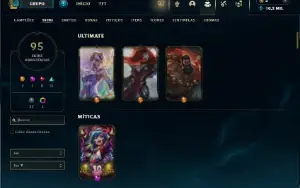 Prata 3 com TODOS os champs e 95 Skins ( ADC / SUP )
