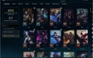 CONTA LEAGUE OF LEGENDS, PLAT 4 LVL 239