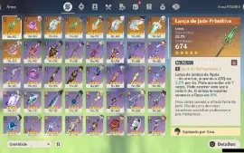 Genshin Impact - ar57 , 13 Personagens T5 e 9 armas t5