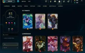 CONTA LOL - LVL 122 - 121 Champions - 83 Skins - FULL ACESSO