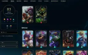 CONTA LOL - LVL 122 - 121 Champions - 83 Skins - FULL ACESSO