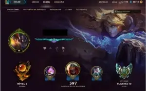 Conta Platina 4, Todos os champs, 165 skins!