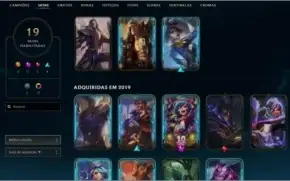 Conta diamante 4, skins vitoriosas 2018, 2019 e 2020!