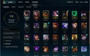 CONTA SEASON 1, SKINS RARAS