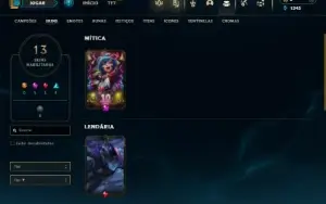 Unranked com 35 Champs e 13 Skins ( SUP / ADC / TOP )