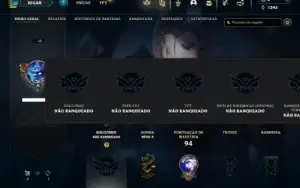 Unranked com 35 Champs e 13 Skins ( SUP / ADC / TOP )