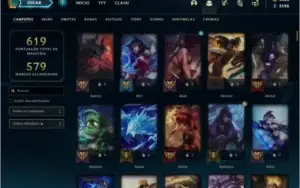 CONTA LOL 147 SKINS COM 2400 DE RP E TODOS CHAMPIONS