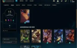 Conta ferro 2 AFUNDADA com 39 champs e 15 skins