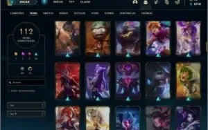 Conta prata 1 com 100 champs e 112 skins +1 Prestigio