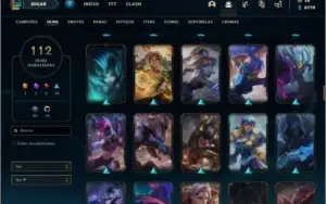Conta prata 1 com 100 champs e 112 skins +1 Prestigio