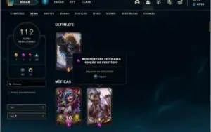 Conta prata 1 com 100 champs e 112 skins +1 Prestigio