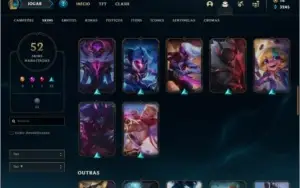 Conta prata 3 com 52 skins e 94 champs