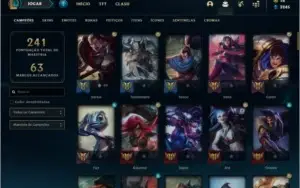 Conta prata 3 com 52 skins e 94 champs