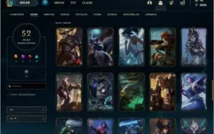 Conta prata 3 com 52 skins e 94 champs