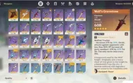 Genshin impact LvL 55 - Xiao ZhongLi Venti Childe Keqing