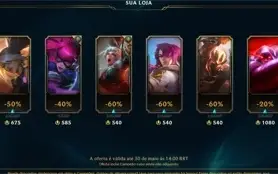 Conta LoL Gold Flex/Prata Soloq 66 Skins
