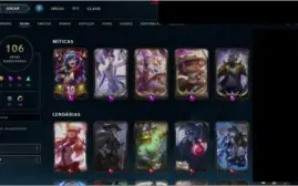 Conta League Of Legends Sem Elo - Level 106 - 106 Skins