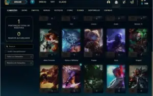 Conta unranked com 20 champs e 2 skins
