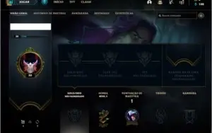Conta unranked com 20 champs e 2 skins