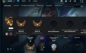Conta Ouro 3 com 70 Champs e 54 Skins + 2 Prestigios