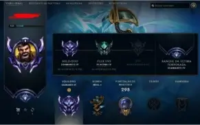 Conta de lol lvl121 d4 com mmr bem alto