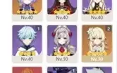 Conta genshin impact AR 44 Itto, Ayato, Keqing, Diluc e Qiqi