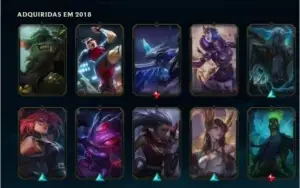 Vendo conta LOL  Diamante I   todos champions 111 skins