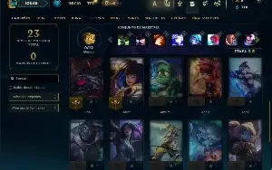 Unranked com 26 Champs e 2 Skins